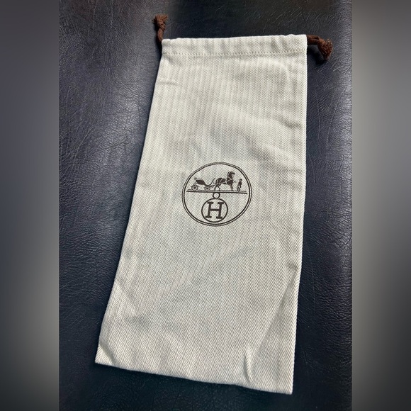 Hermes Accessories - 👜 Authentic Hermès Dust Bag – Beige Herringbone with Brown Drawstring NEW
